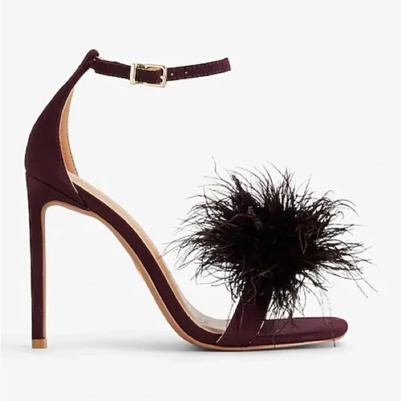 Feather Toe Heeled Sandals - Picture 4 of 9